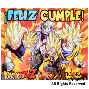 DRAGON BALL AFICHE FELIZ CUMPLE x 1